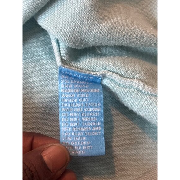 J.McLaughlin Womens Light Blue Long Sleeve Sweater Medium Cotton Blend - Picture 6 of 12